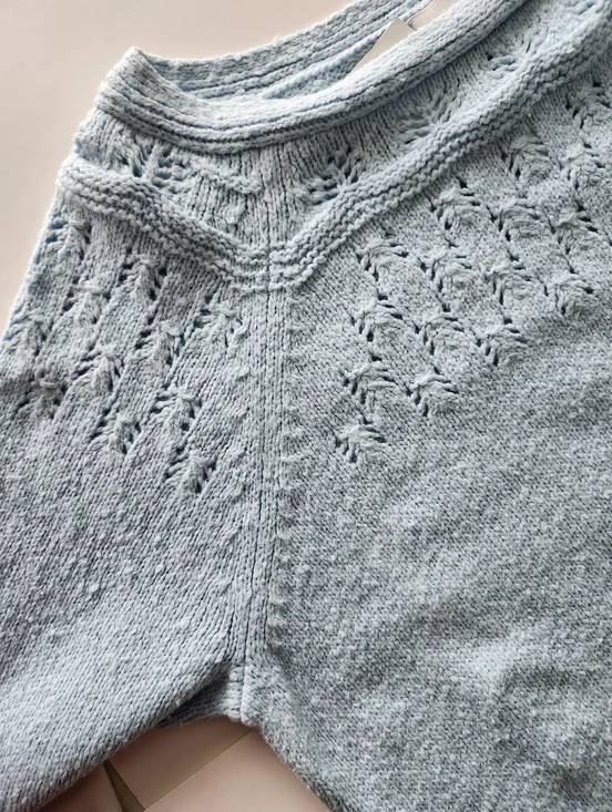 New Jones Wear Studio Light Blue Women's Knit Sweater - Picture 4 of 9